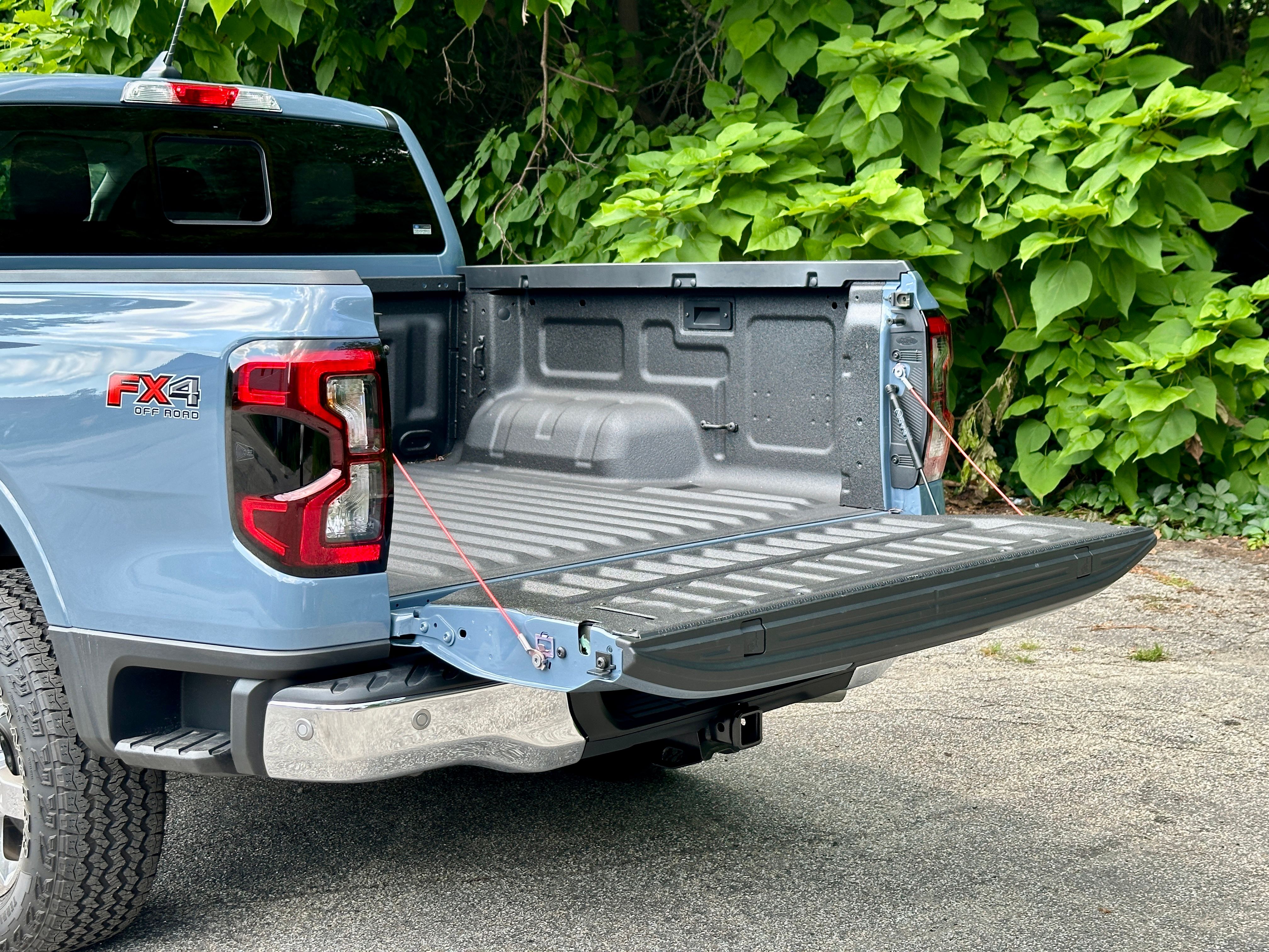 2024-ford-ranger-tailgate-down-side-view-1 The tailgate of the 2024 Ford Ranger