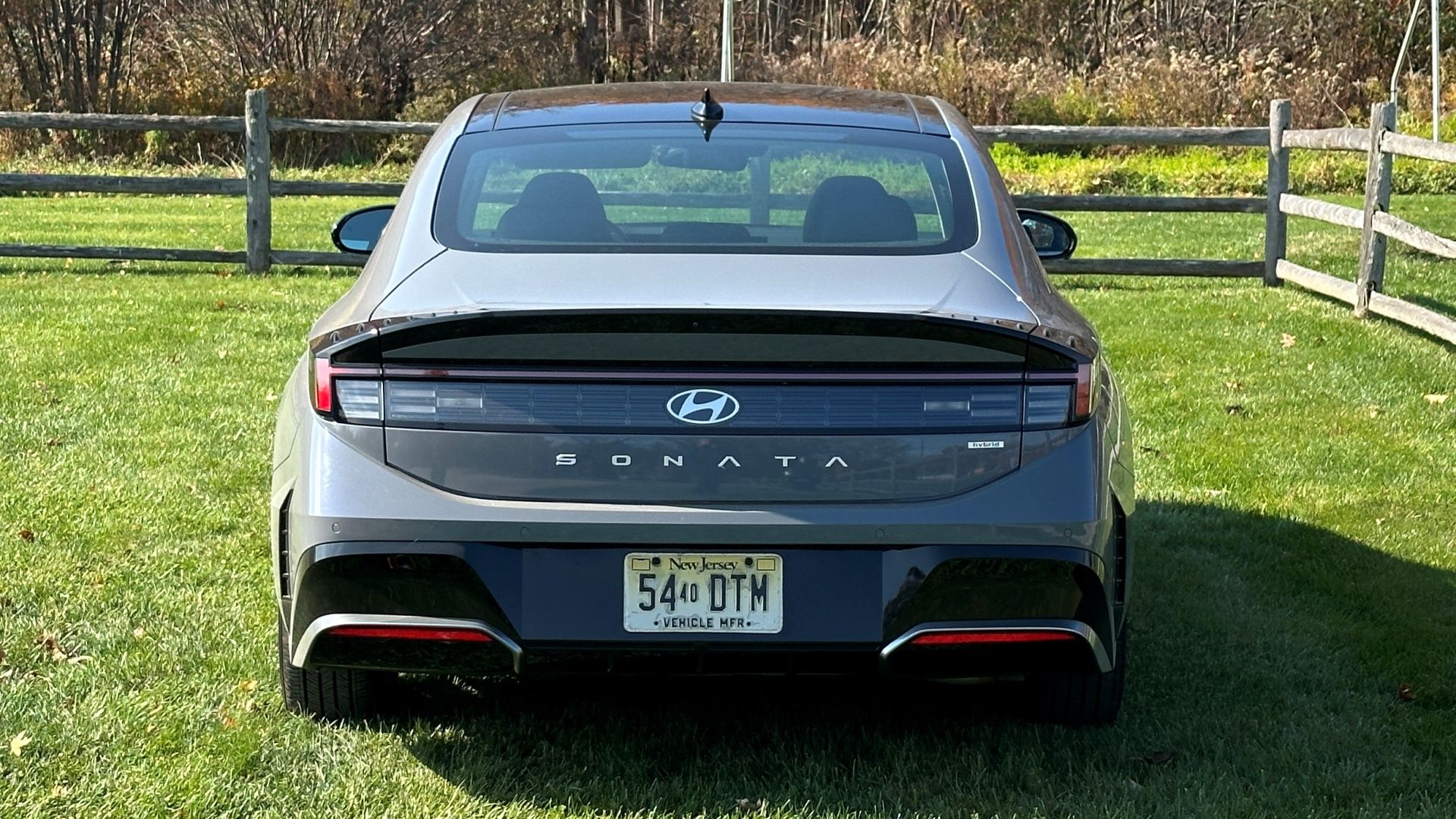The rear of the 2024 Hyundai Sonata Hybrid