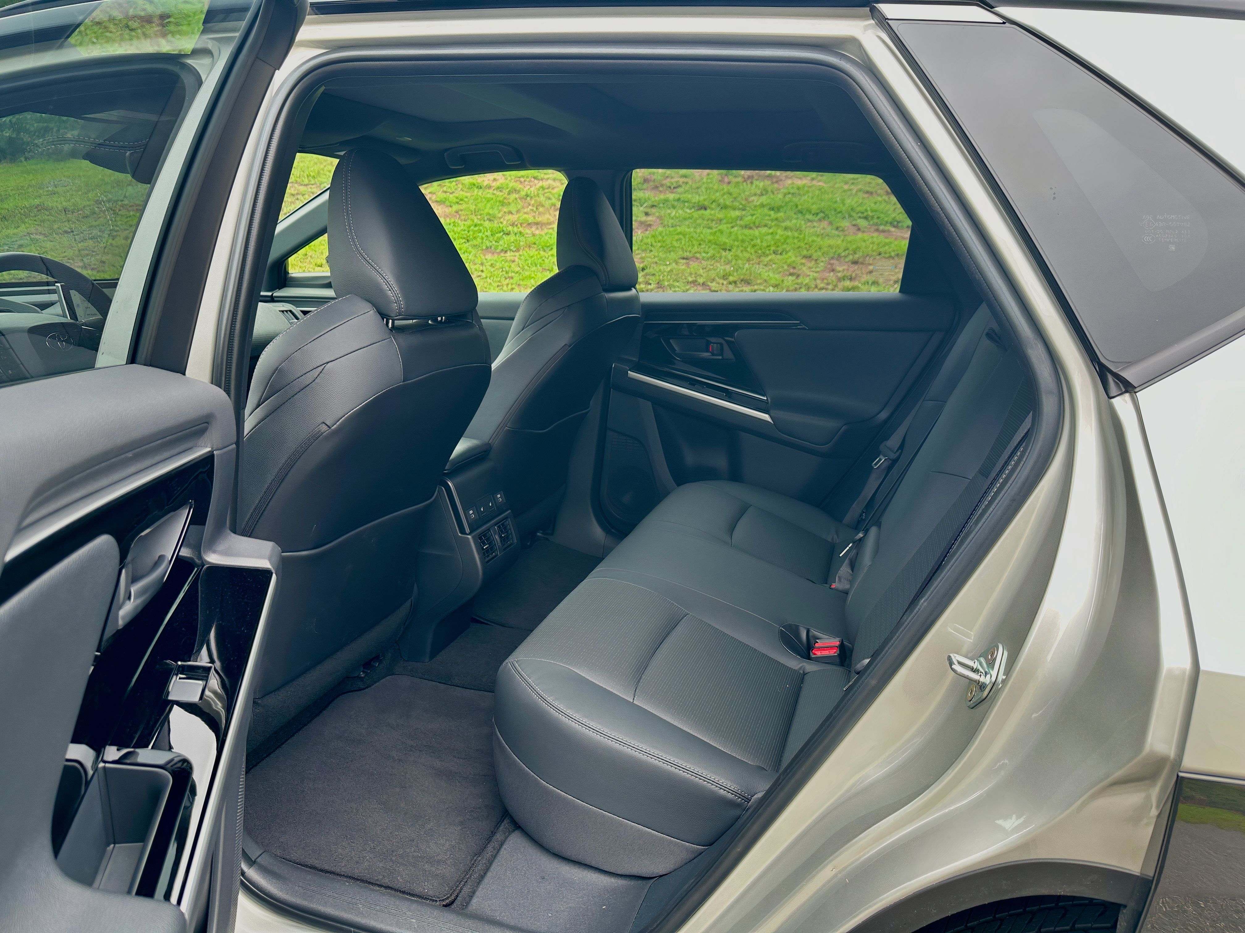 The rear seats of the 2024 Toyota bZ4X