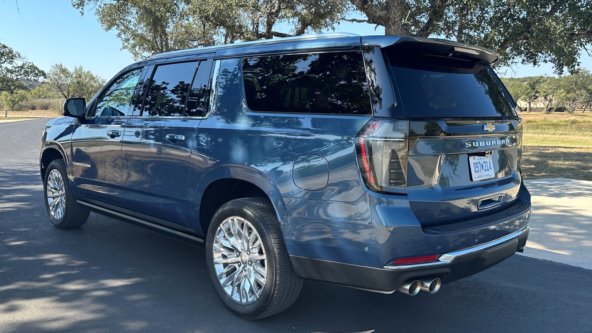The 2025 Chevrolet Suburban rear quarter