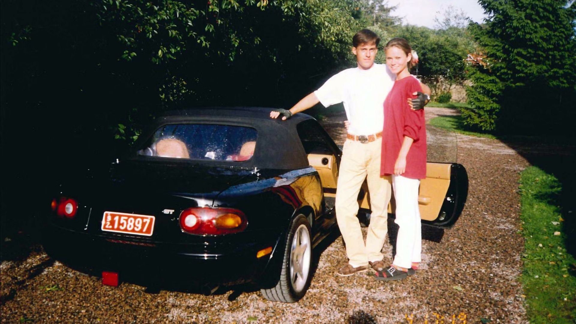 Christian von Koenigsegg with a Mazda Miata