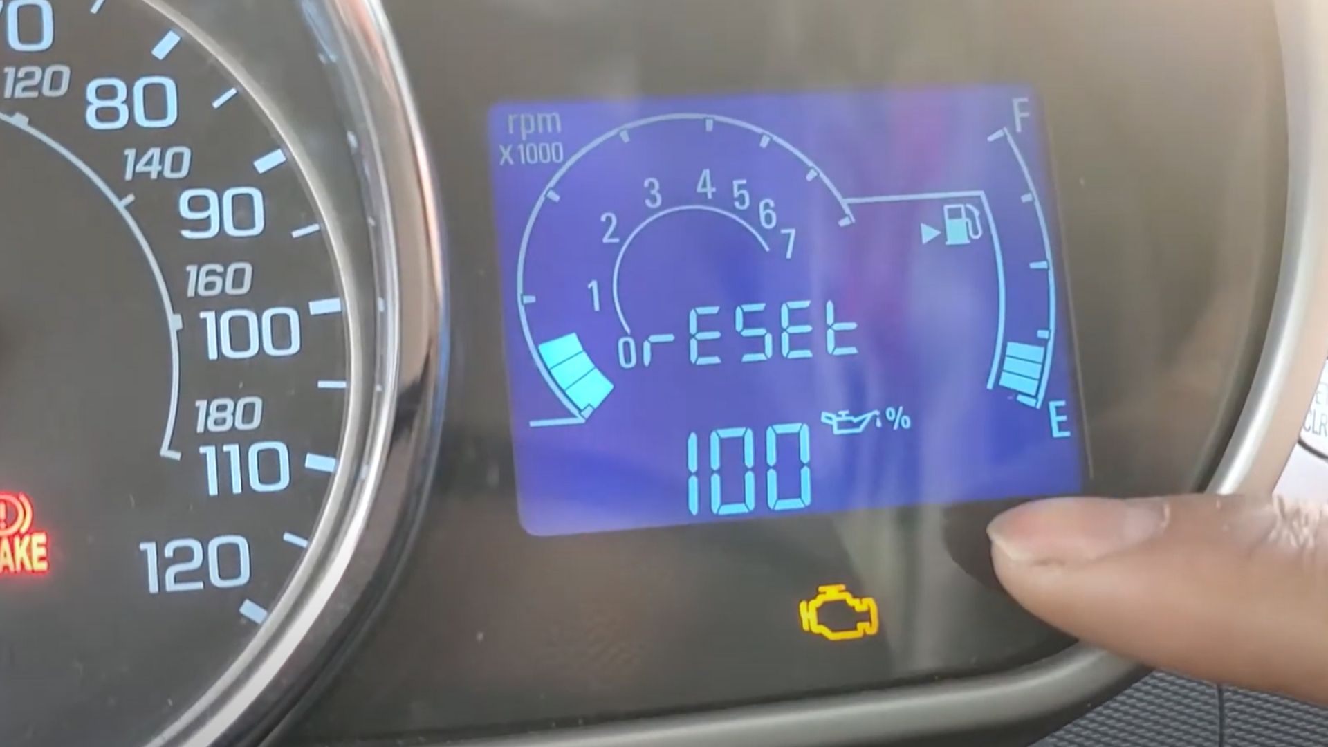 Chevy Spark instrument display