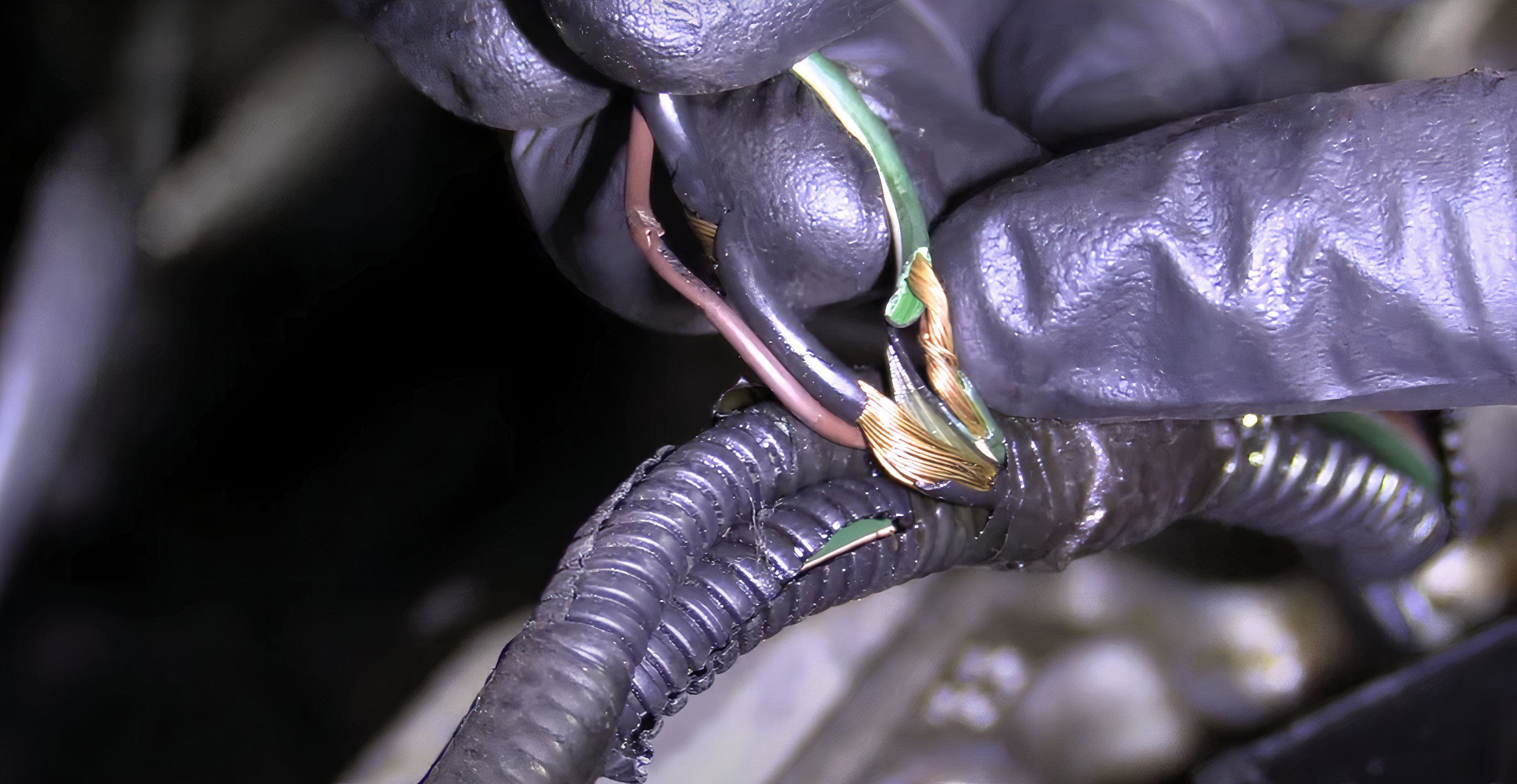 damaged-wiring Damaged wiring