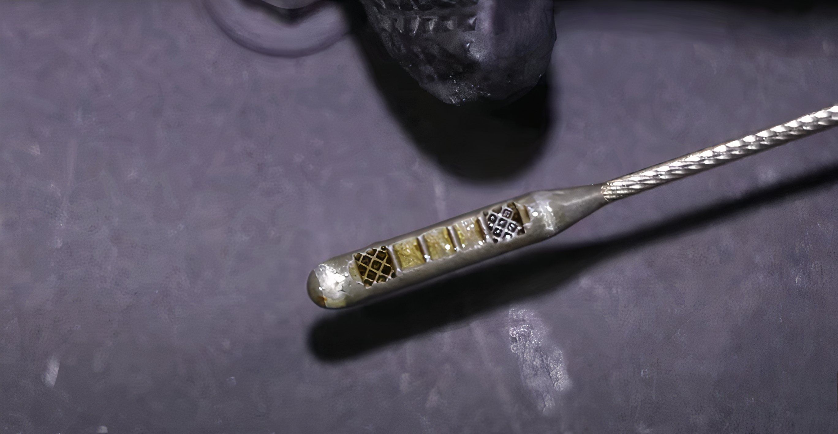 Engine oil level on dipstick