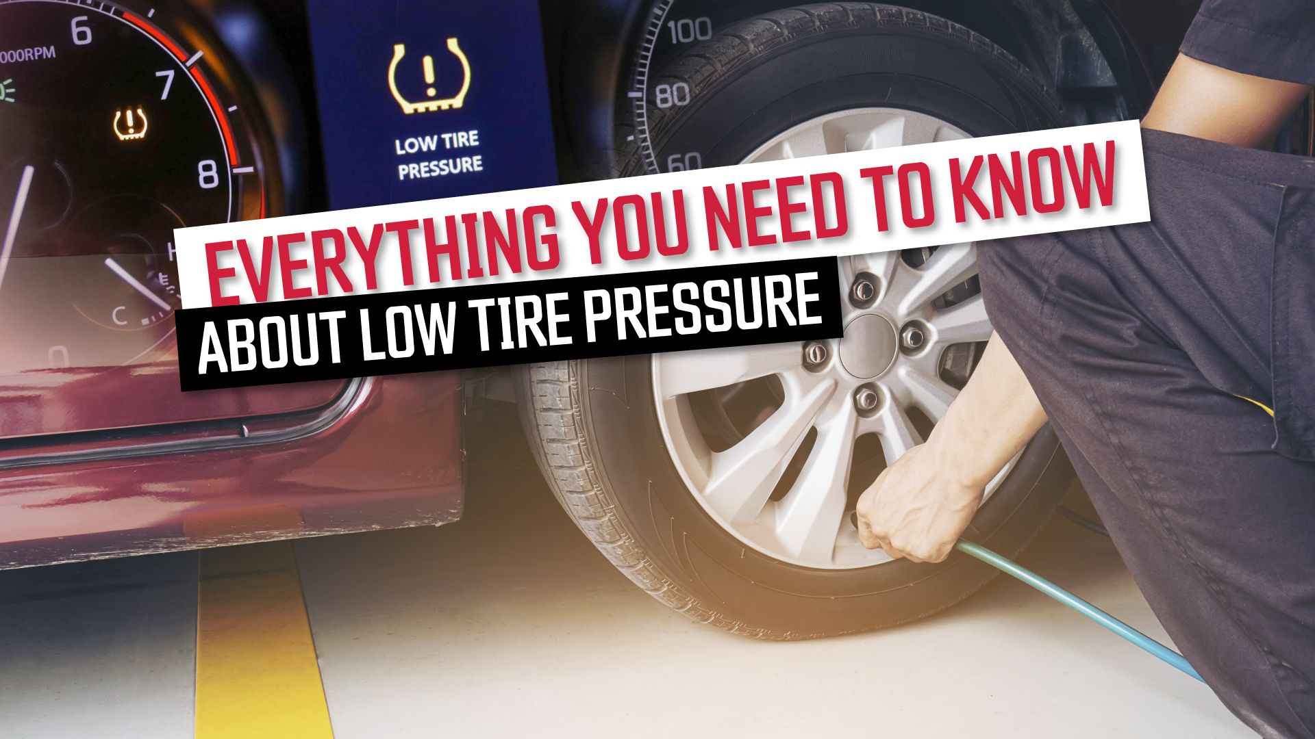 Car with low tire pressure