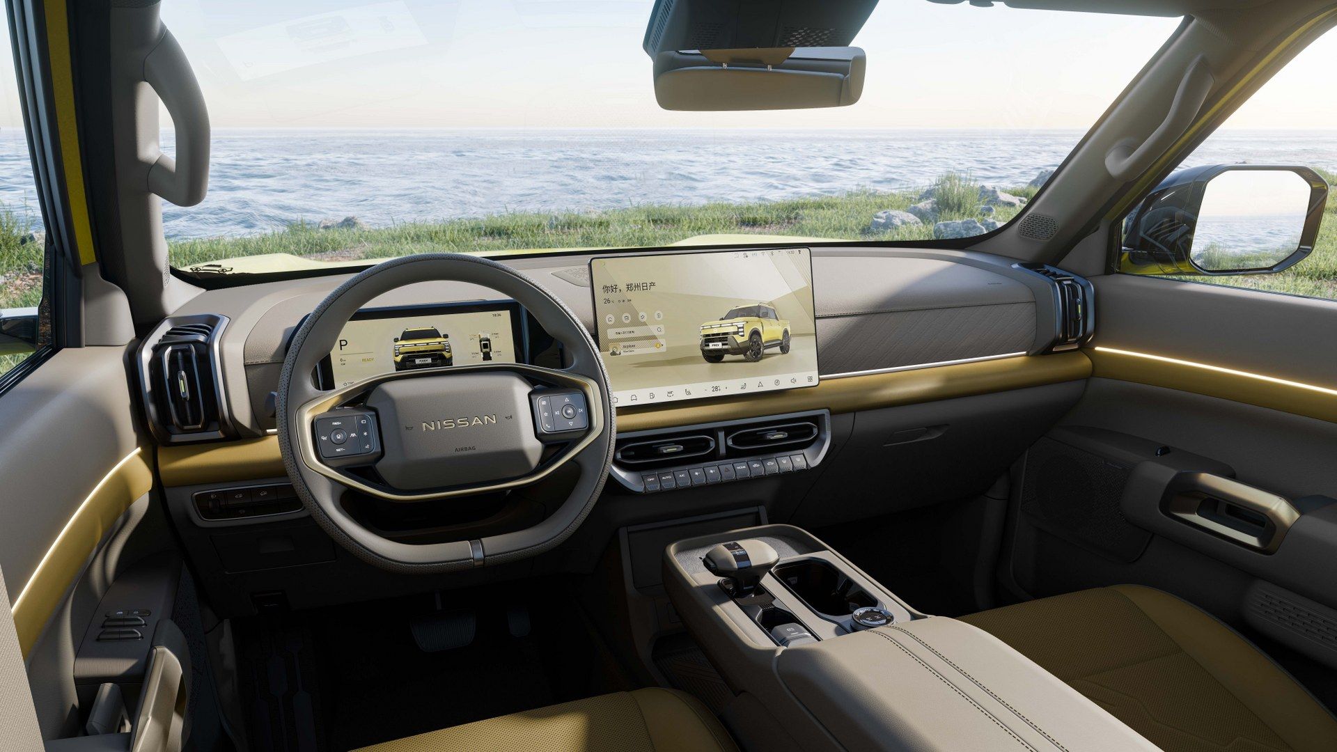 New Nissan Frontier Pro PHEV interior dash view - driver's side