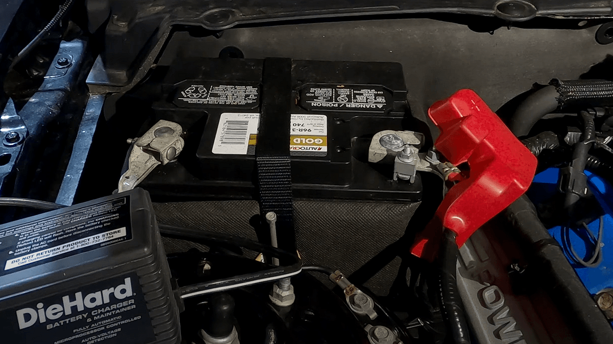 Car battery beign recharged