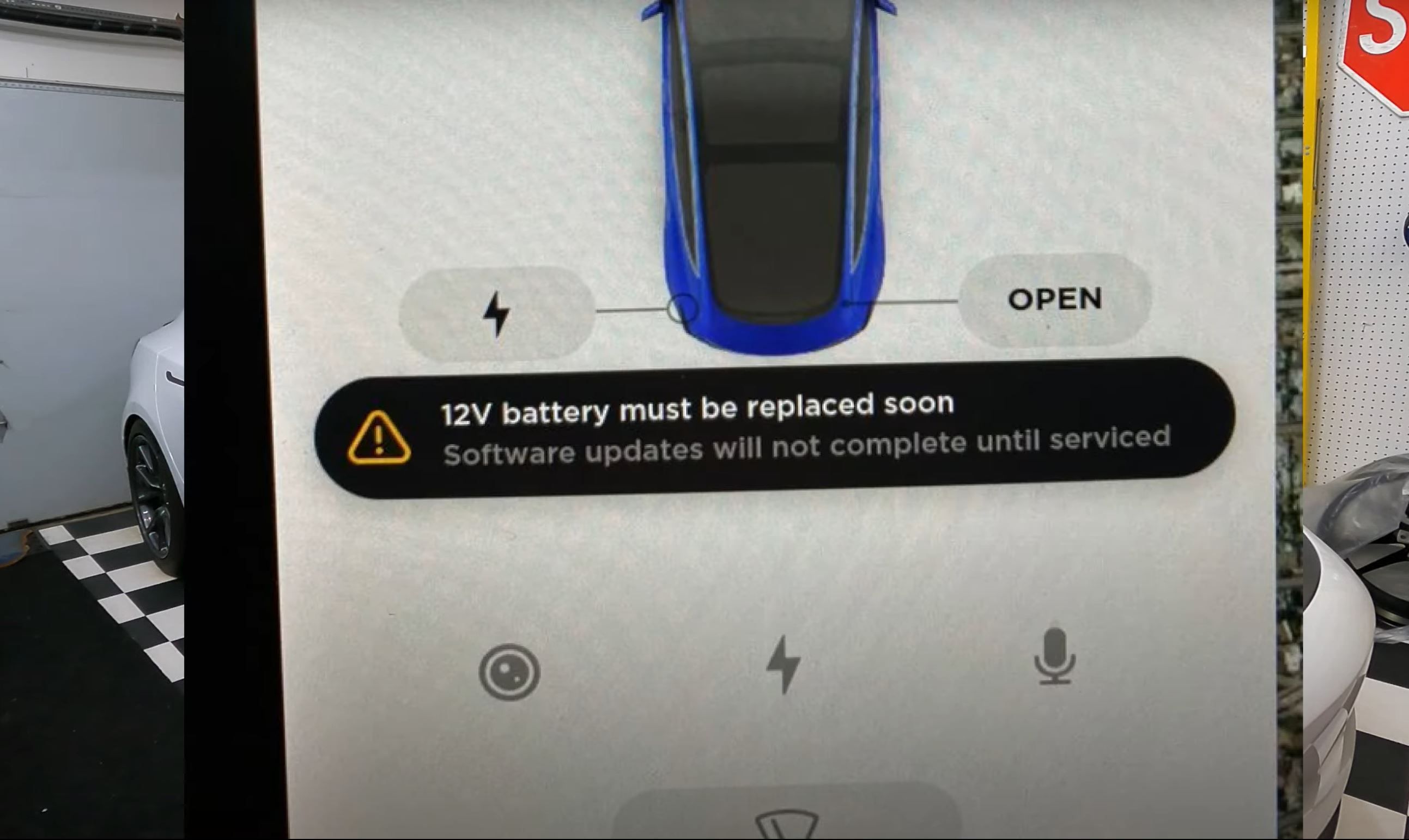 Tesla 12V warning