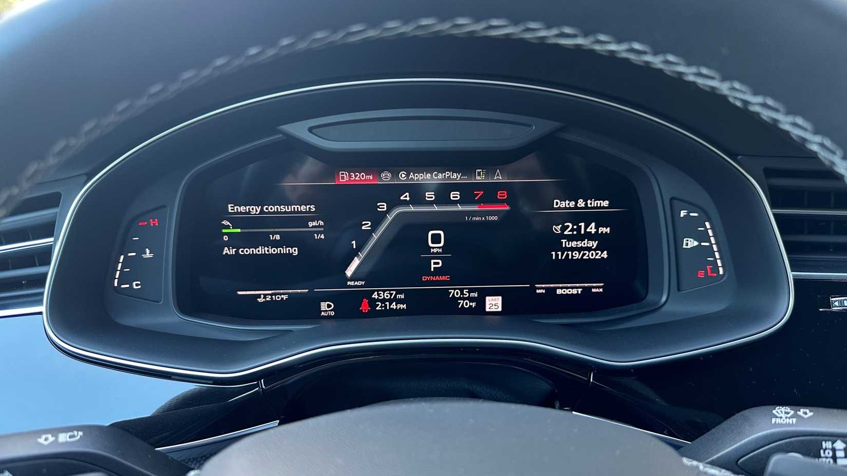 2024 Audi SQ8 instrument cluster