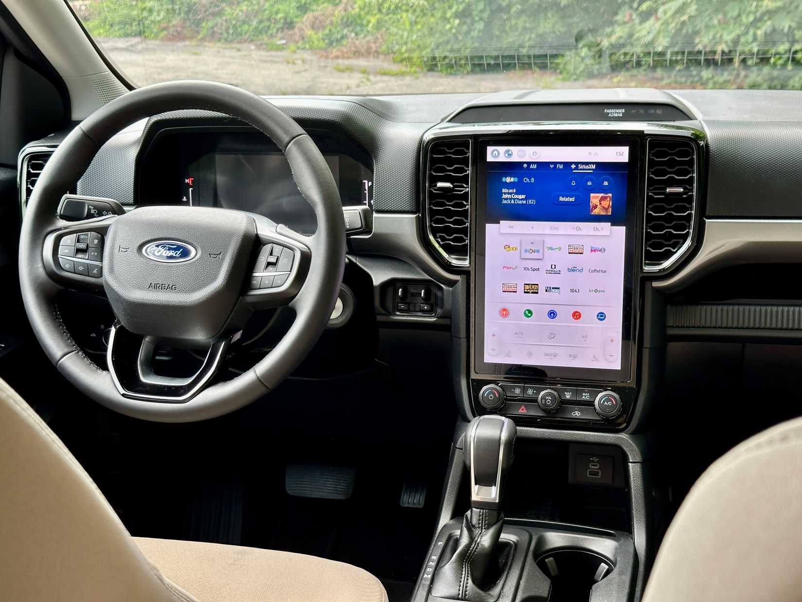 The dashboard of the 2024 Ford Ranger