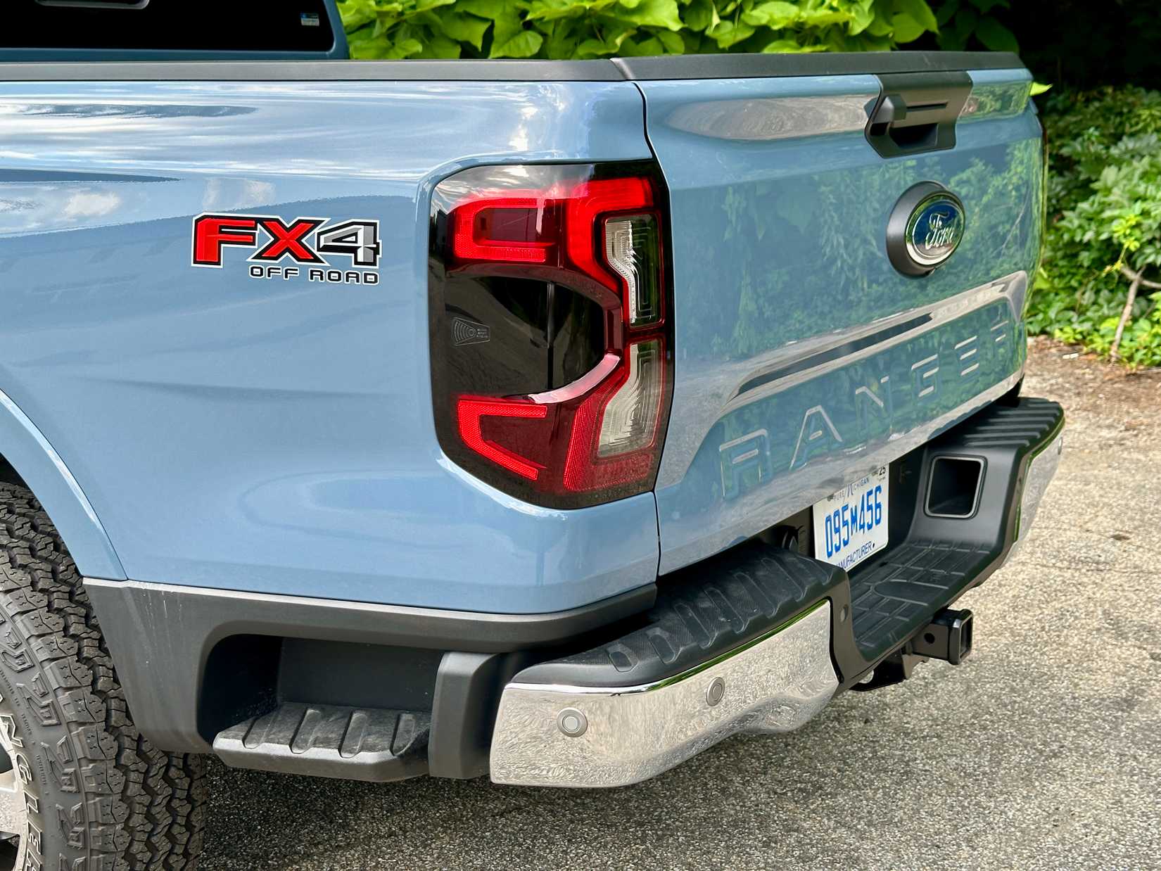 A rear quarter view of the 2024 Ford Ranger