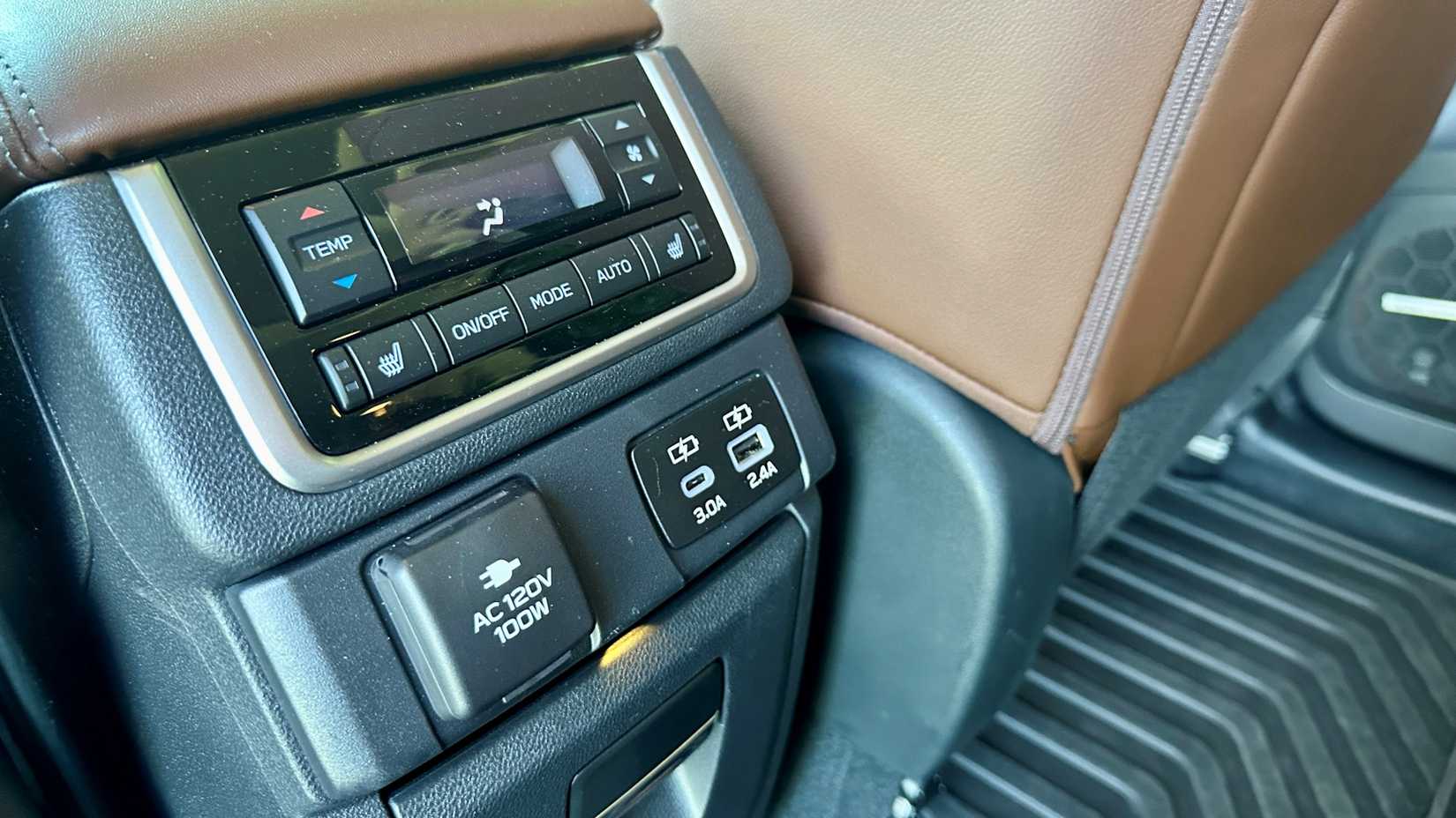 Rear climate controls in the 2024 Subaru Ascent