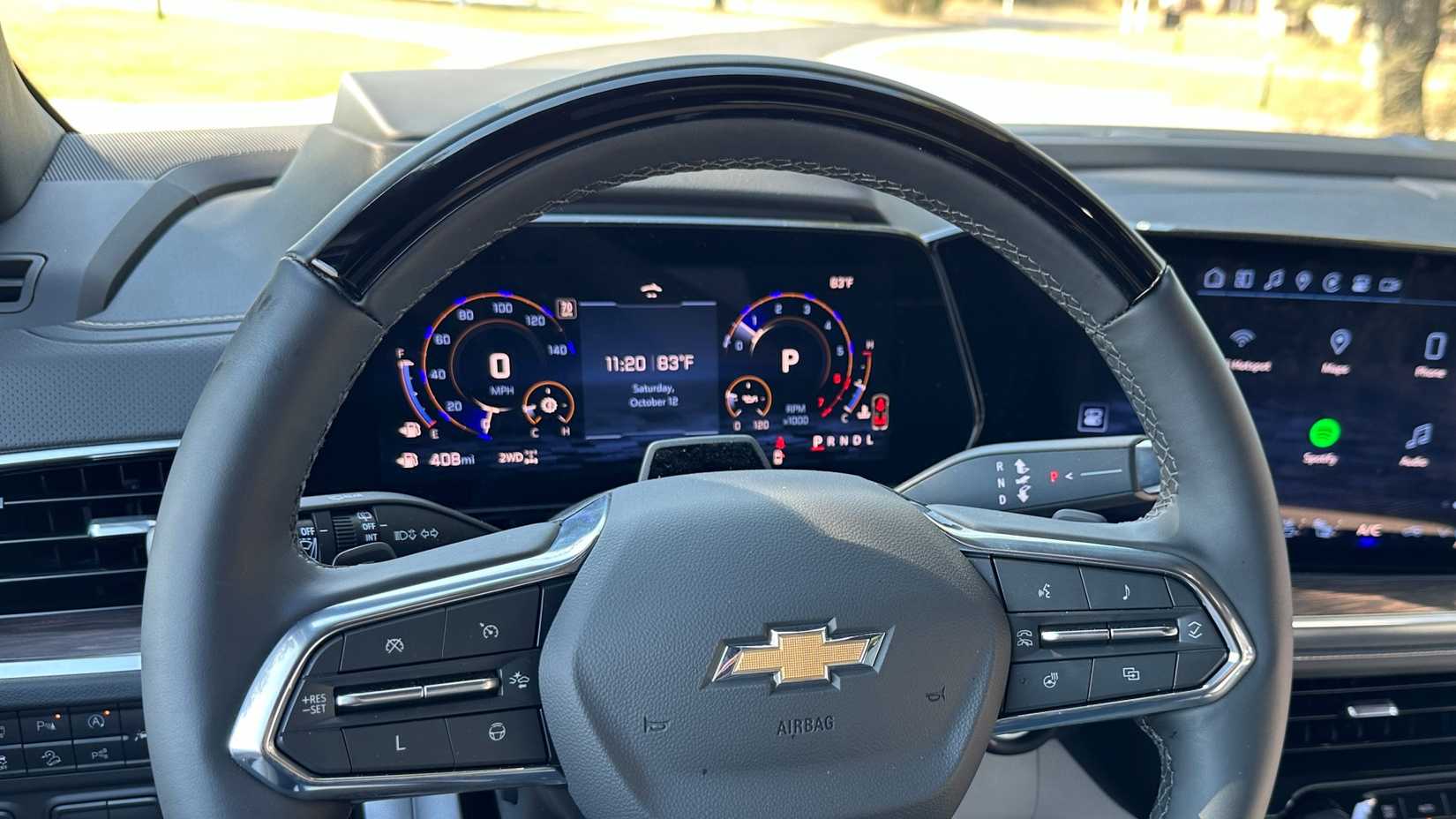 The 2025 Chevrolet Suburban steering wheel