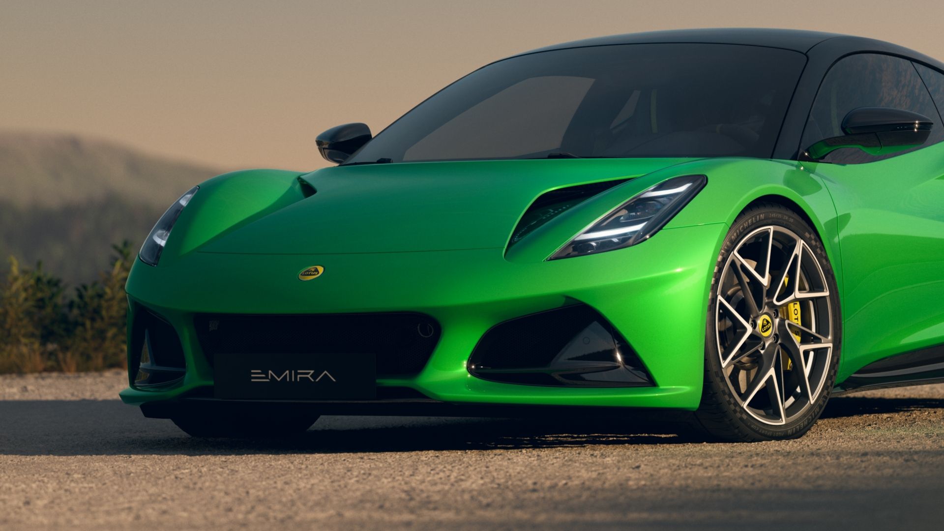 2026 Lotus Emira V6 SE Eos Green Exterior Closeup