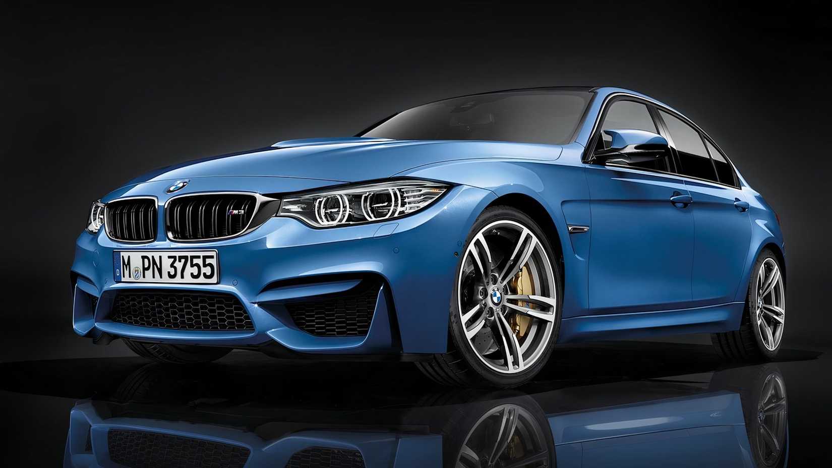 2015 BMW M3 Sedan F80 Blue Front Angled View