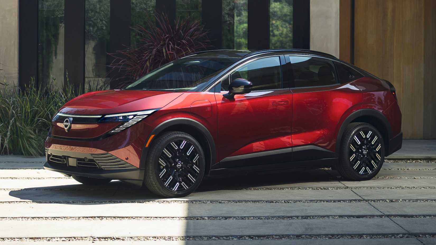 2026 Nissan Leaf front three-quarter