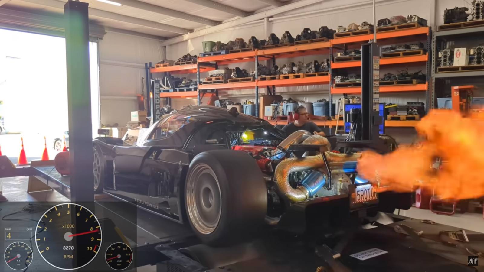 Mazzei Formula Five On Dyno Flames