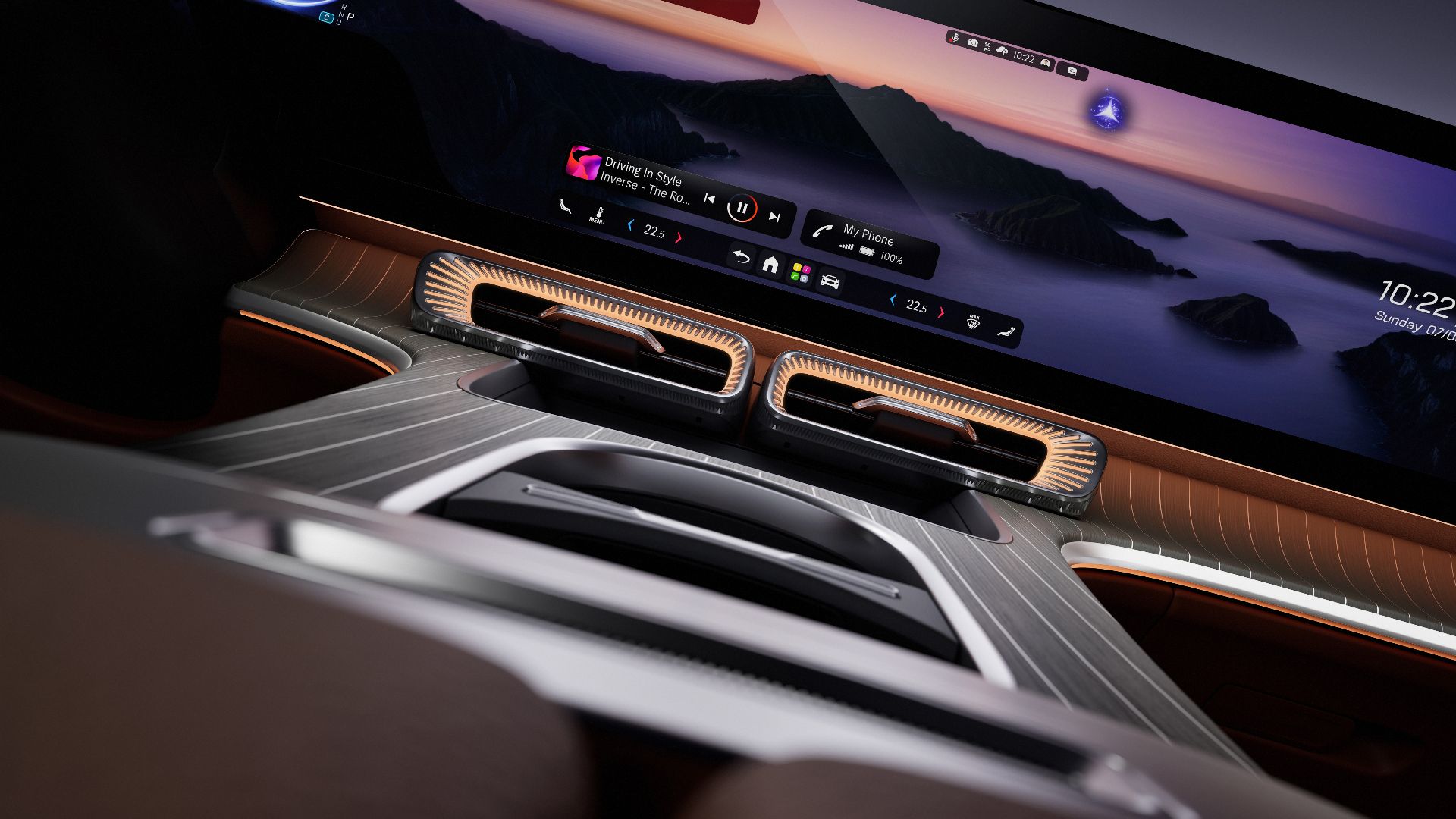Mercedes-Benz GLC Electric Interior Teaser Screen