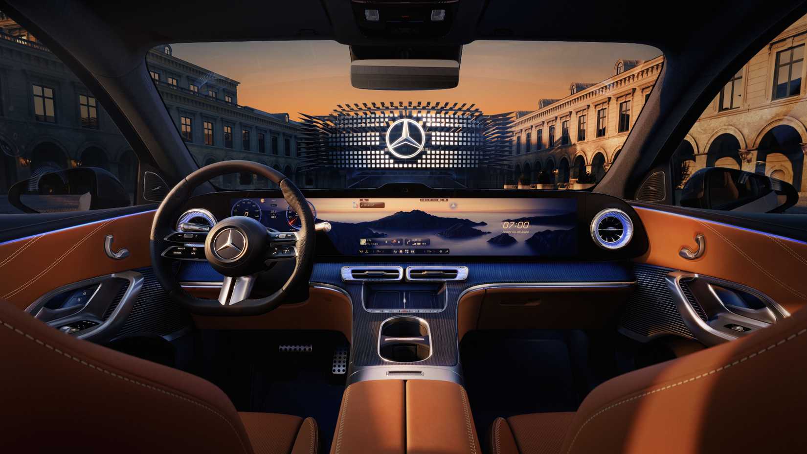 Mercedes-Benz GLC Electric Interior Teaser Panoramic Screen