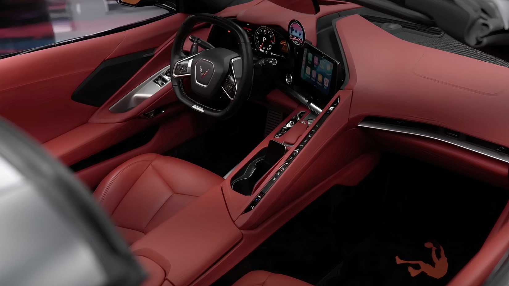 Shaq's stretched Corvette interior