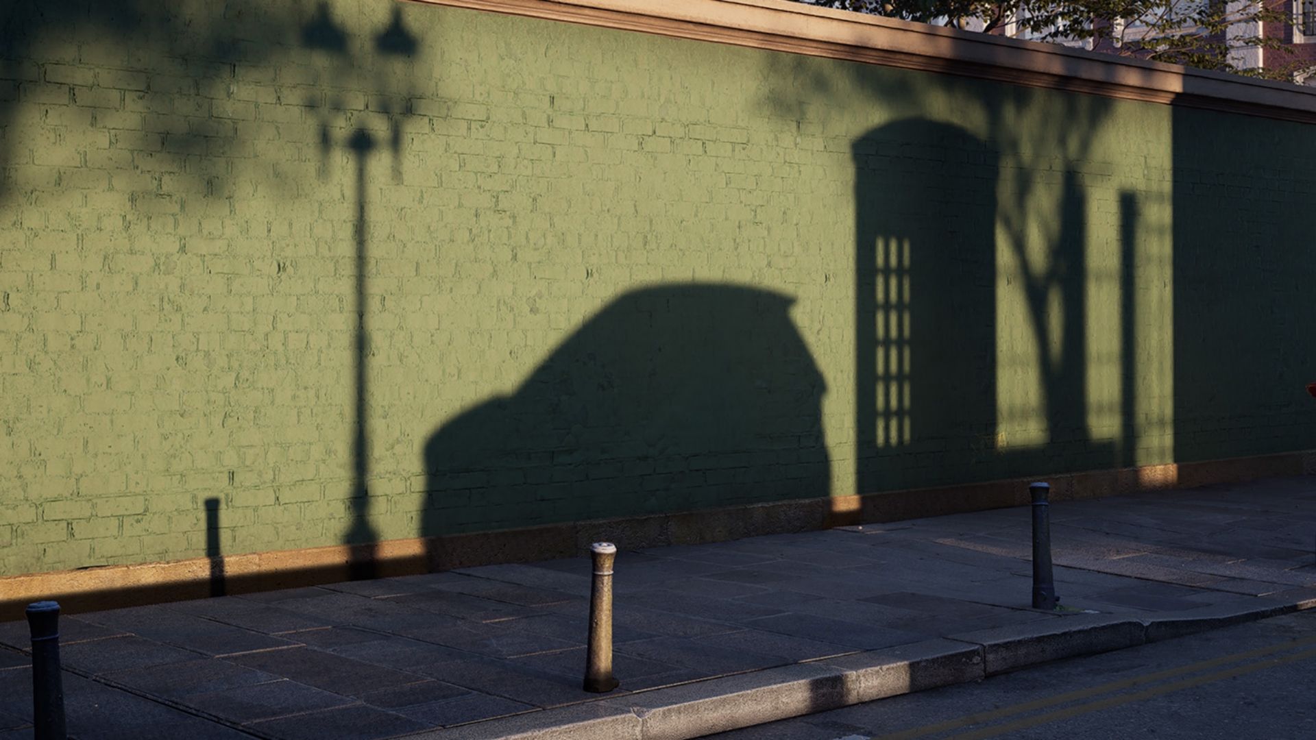 Shadow or silhouette of a new, all-electric Smart car for 2027