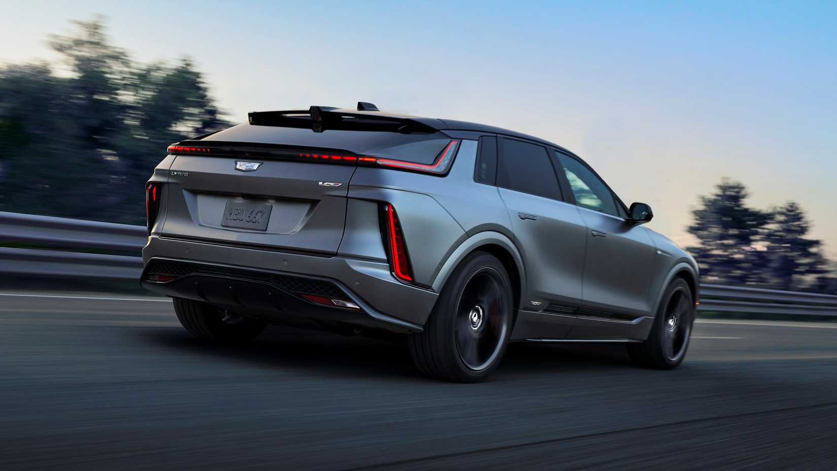 2026 Cadillac Lyriq-V Rear Quarter Driving