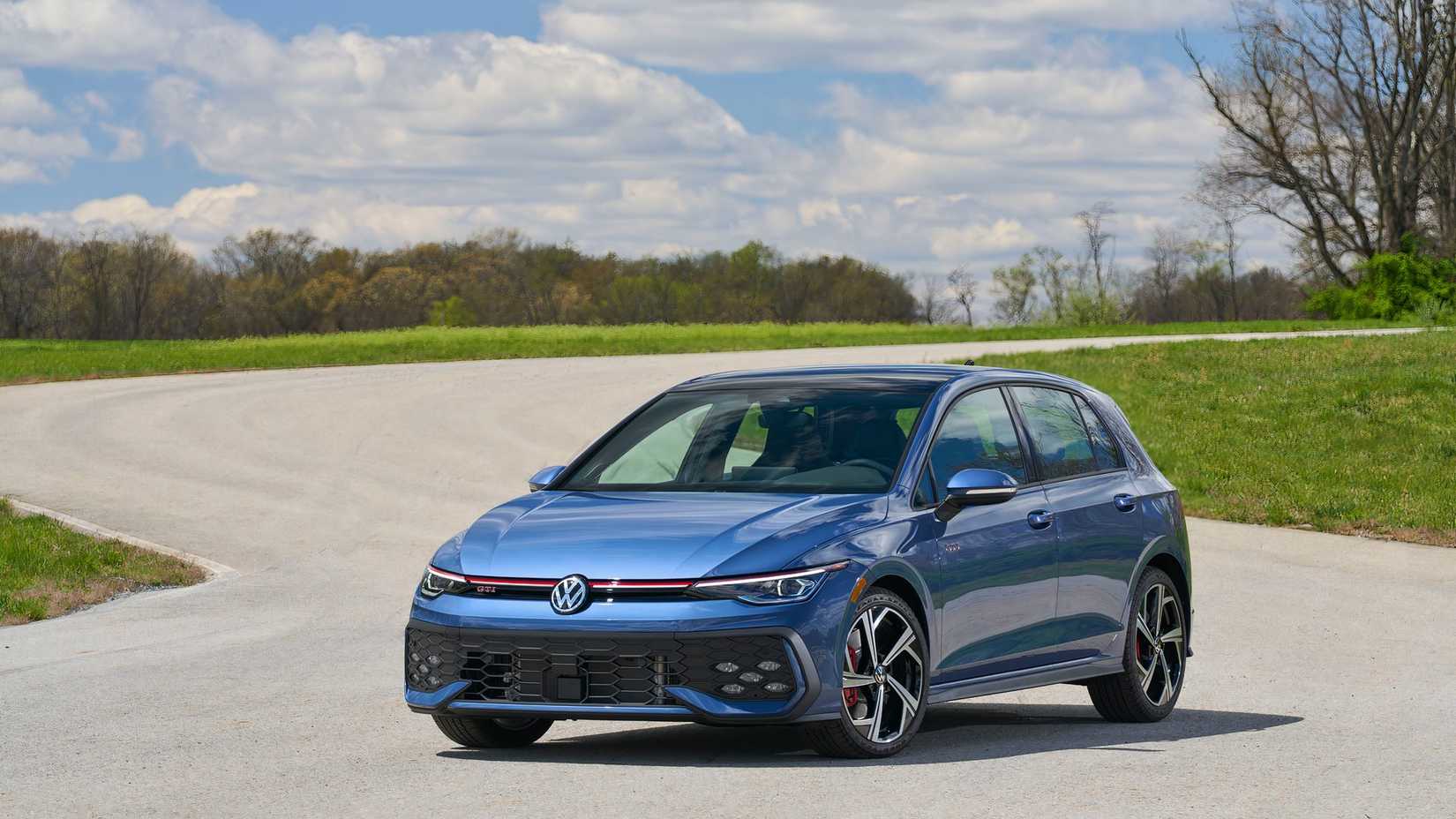 2026 Volkswagen Golf GTI front 3/4