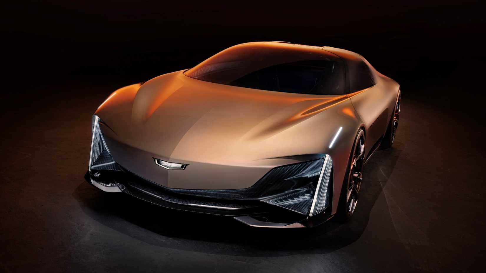 The front quarter view of the Cadillac Opulent Velocity